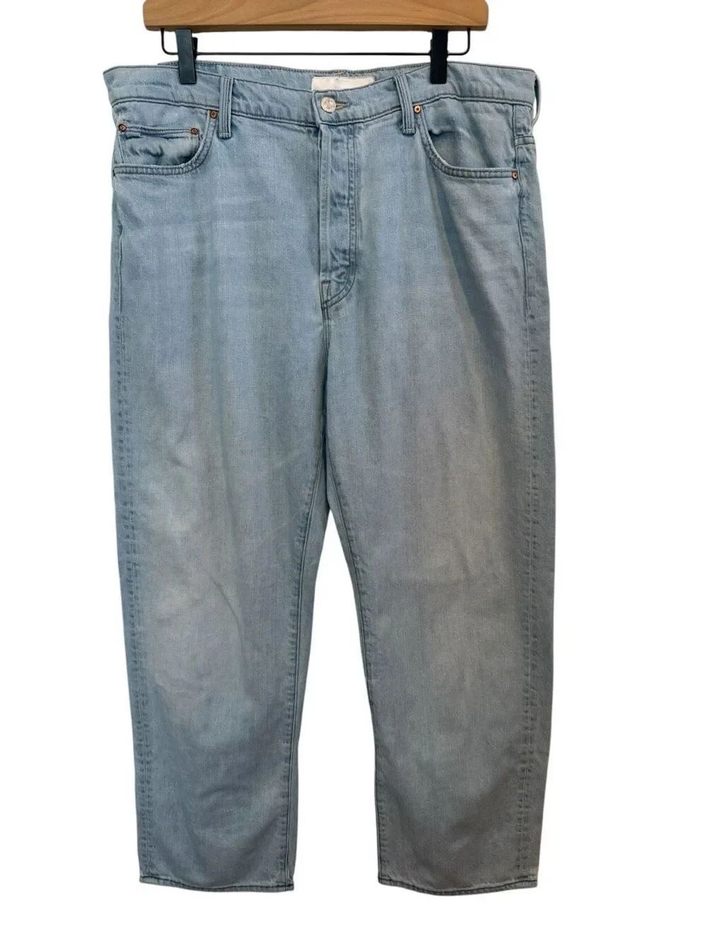 Mother Superior The Ditcher Crop Jeans in Unripped Size 32